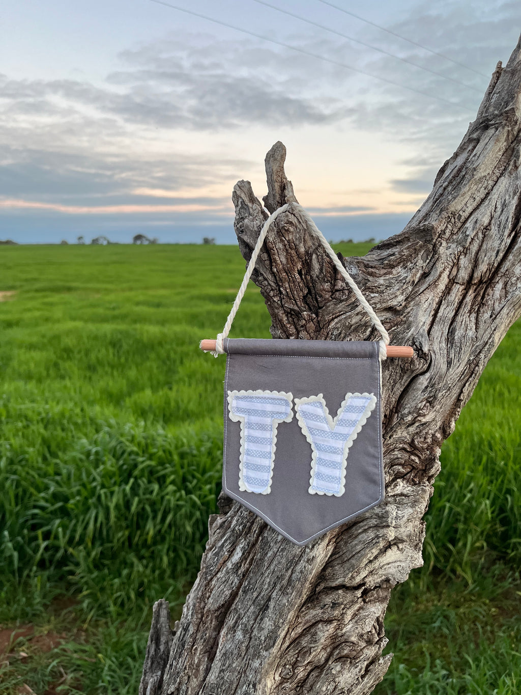 Name letter bunting