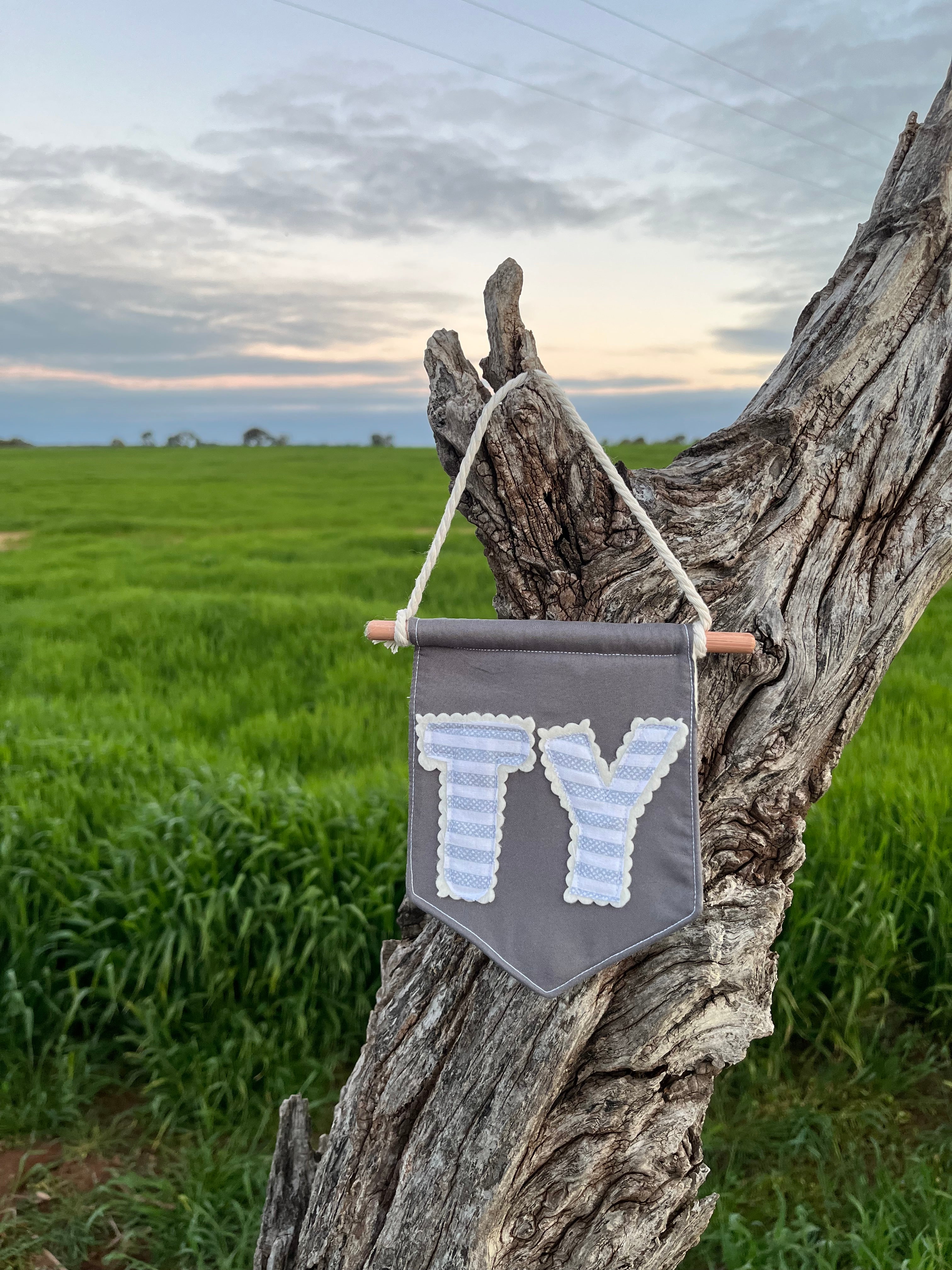 Name letter bunting