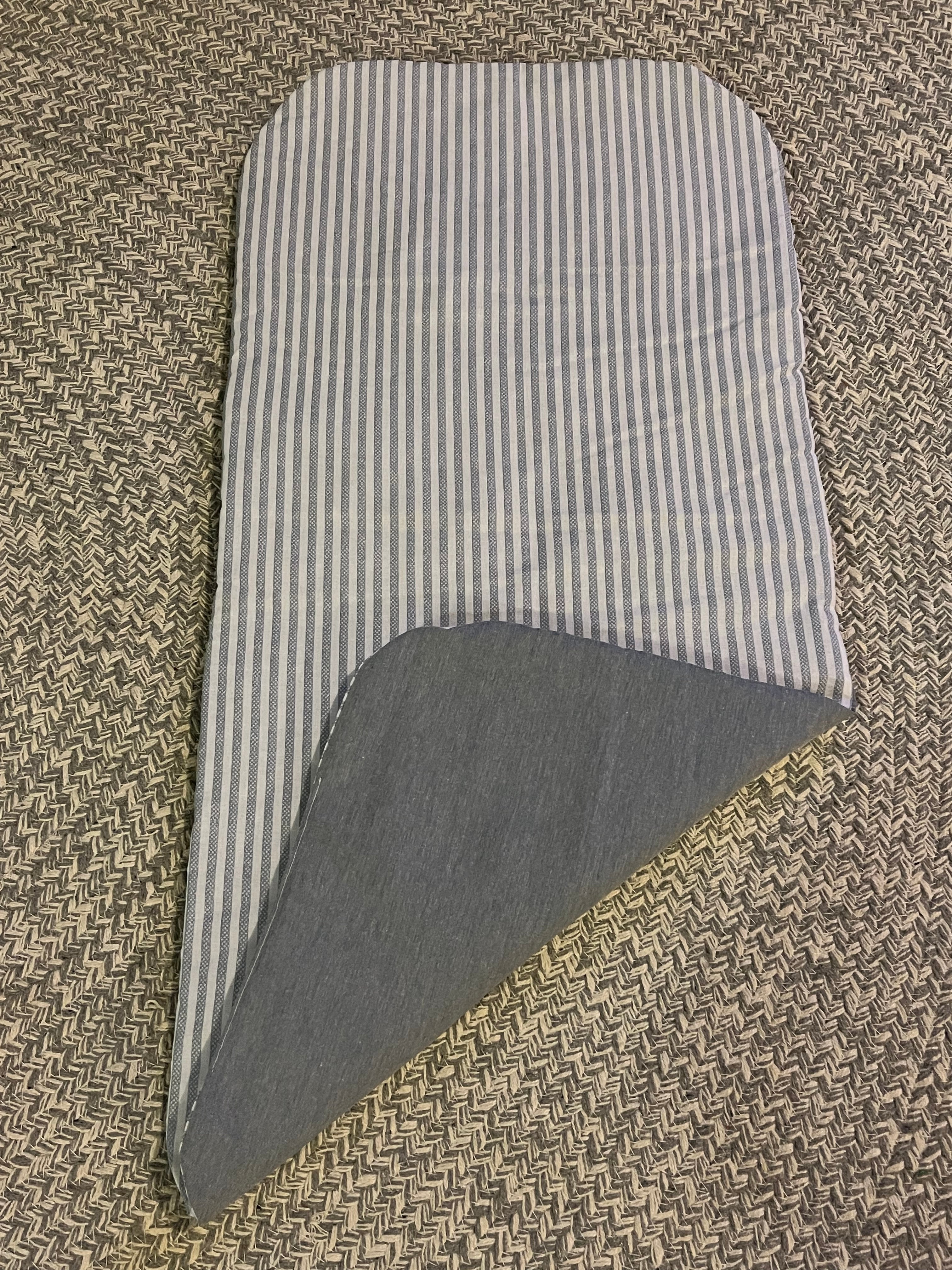 Blue stripe bassinet liner - thin