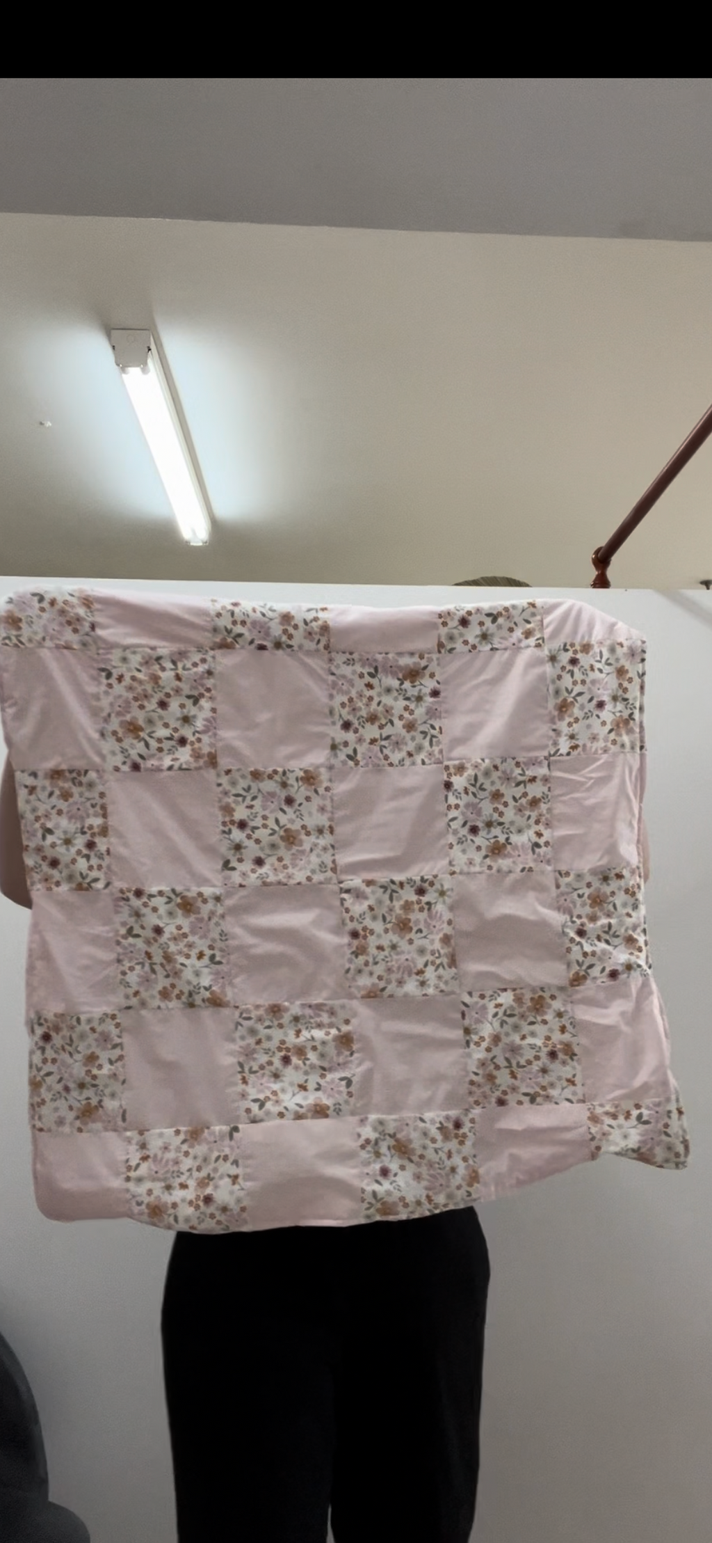 Multi pink baby blanket - APPROX 77 x 77cm