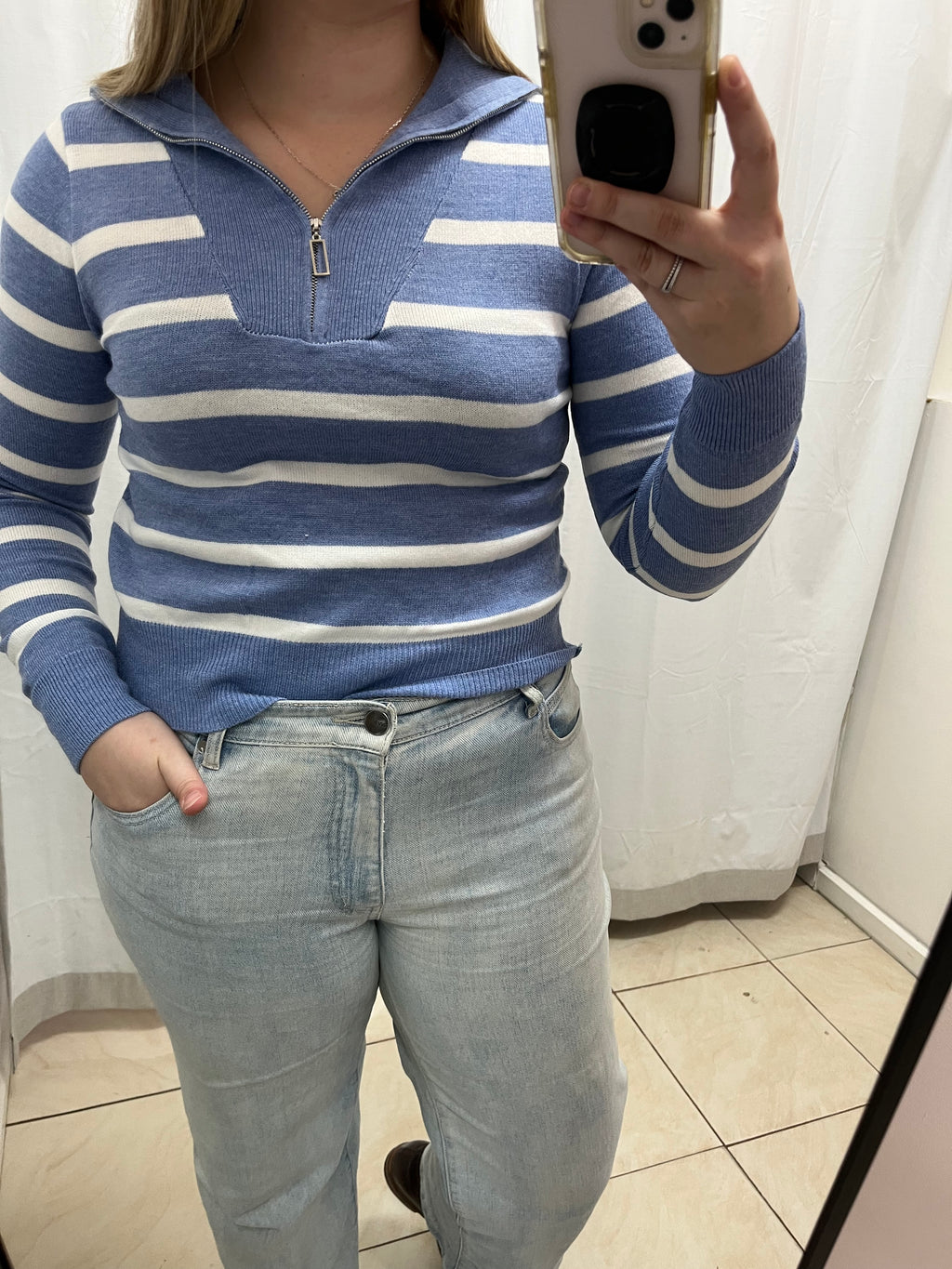 Stripe knit top