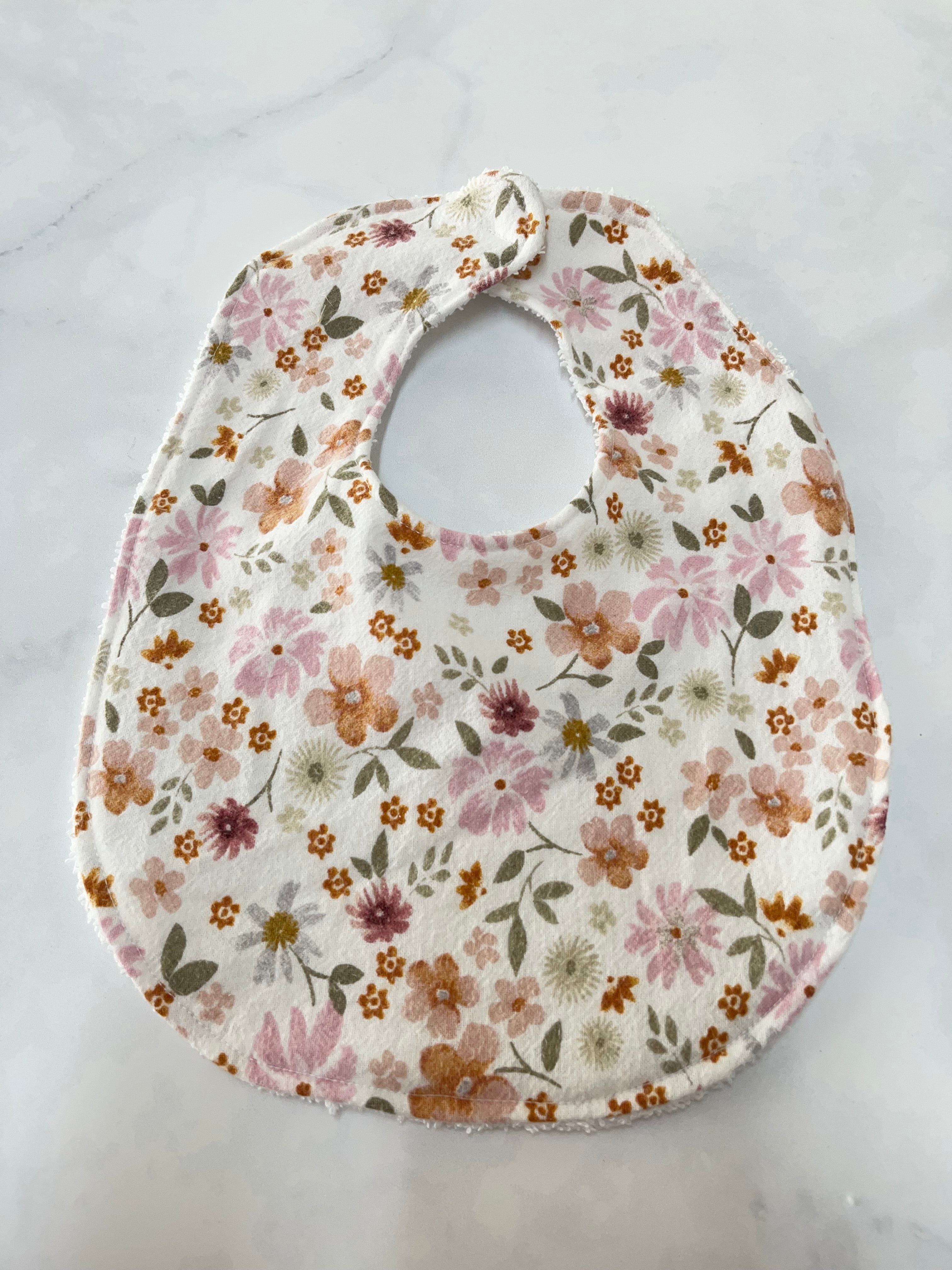 Floral baby bib