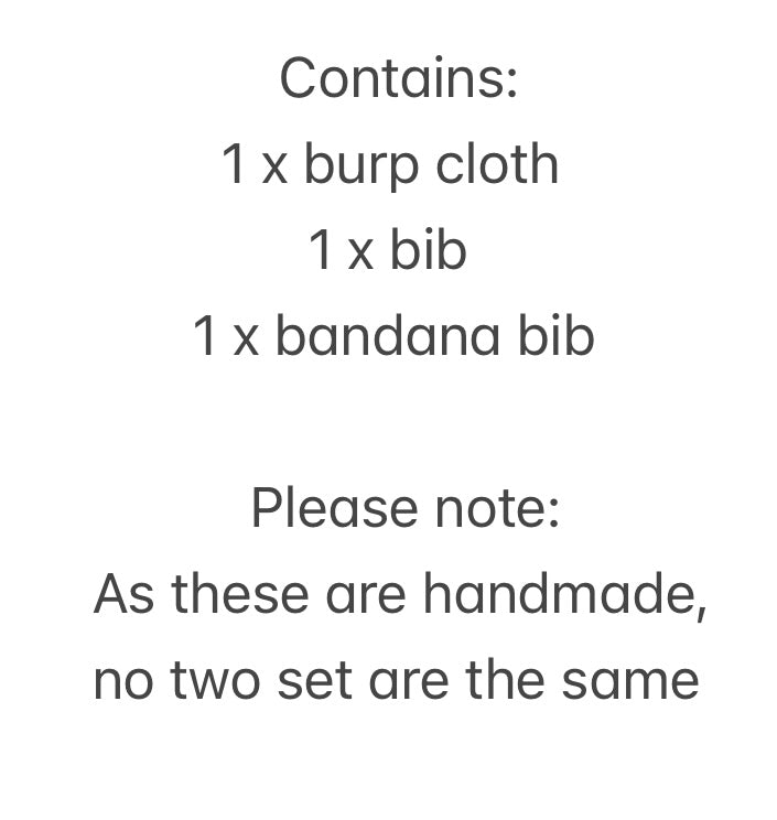Floral bib set