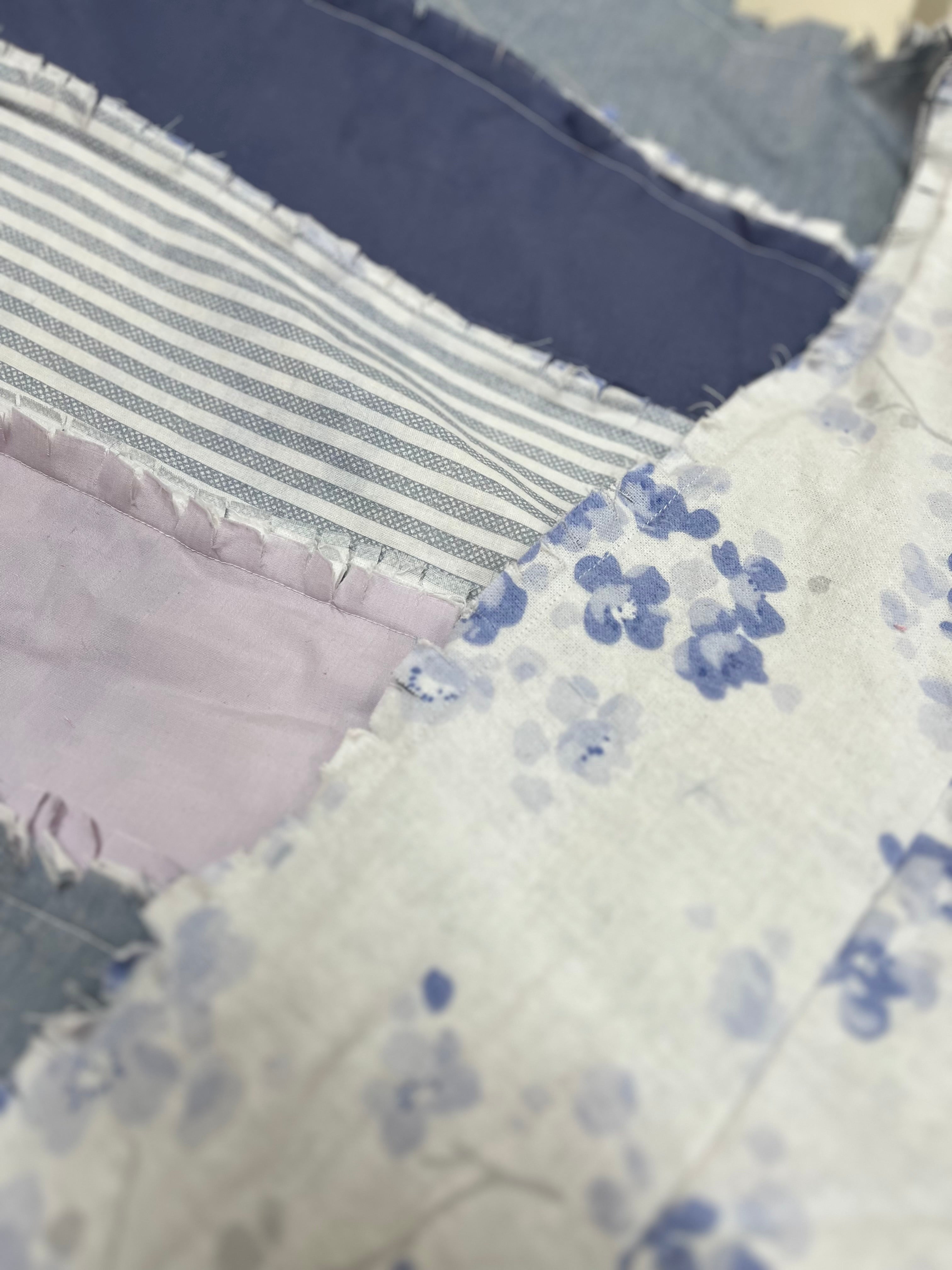 Blue rag blanket