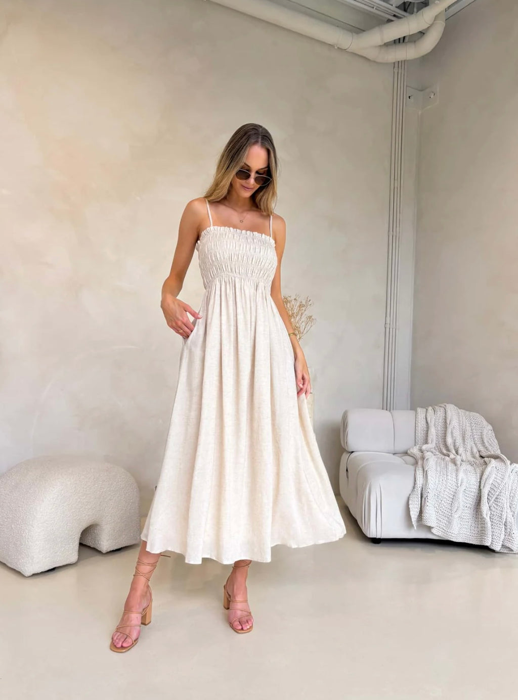 Palm cove beige dress image 1