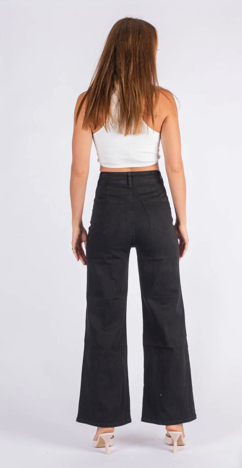 Black denim jean image 2