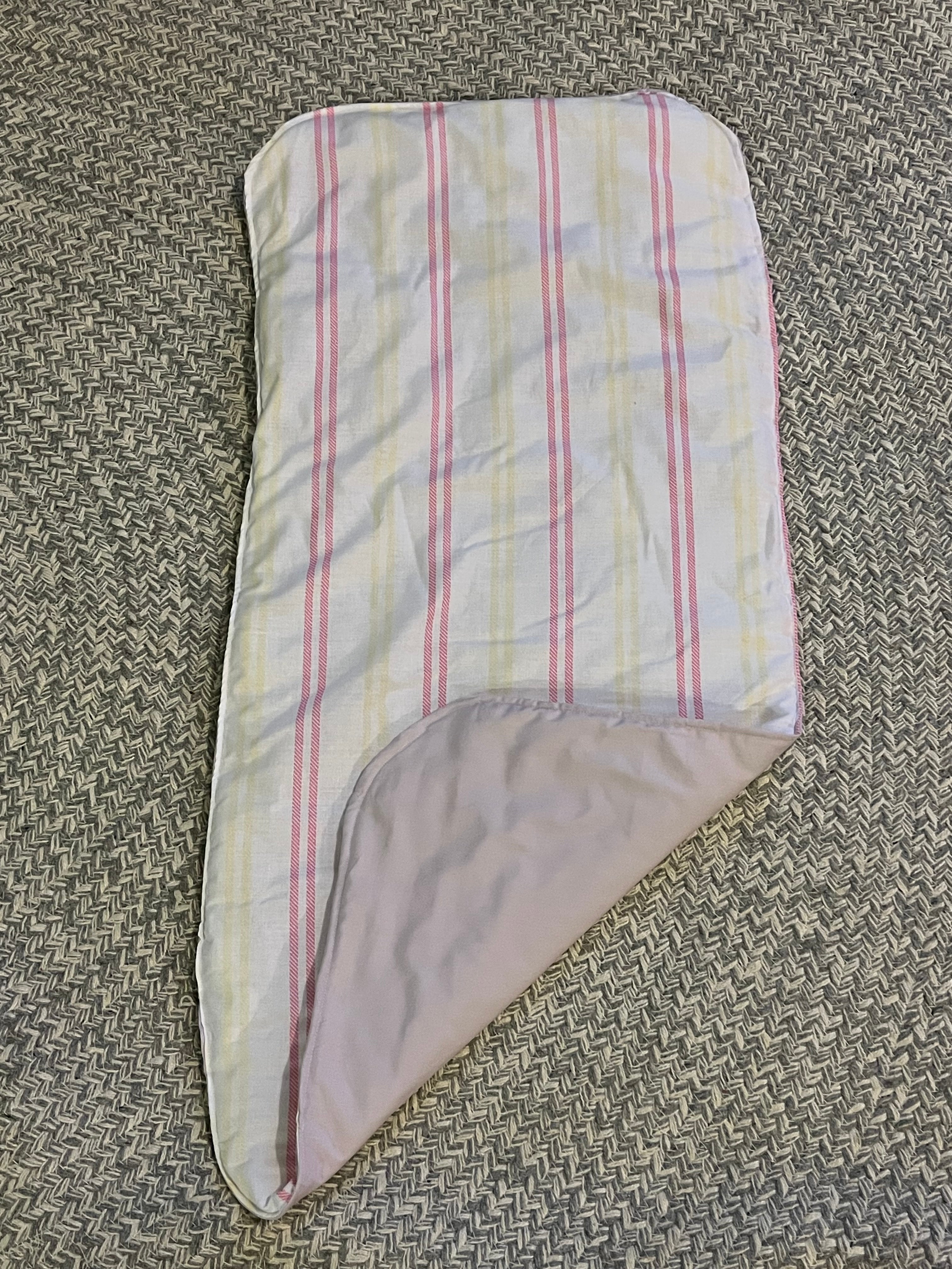 Pink/purple stripe bassinet liner- thin