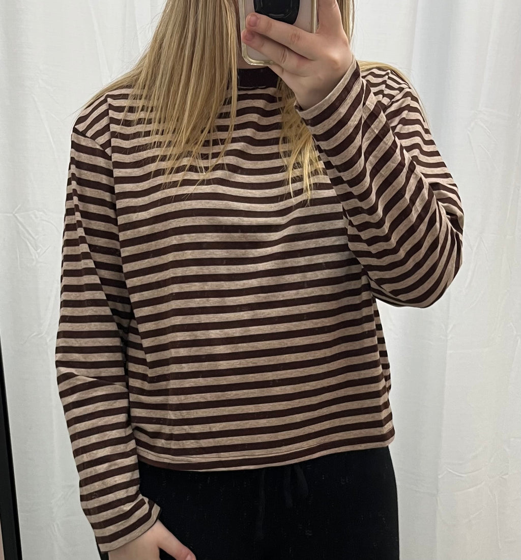 Choc stripe tee