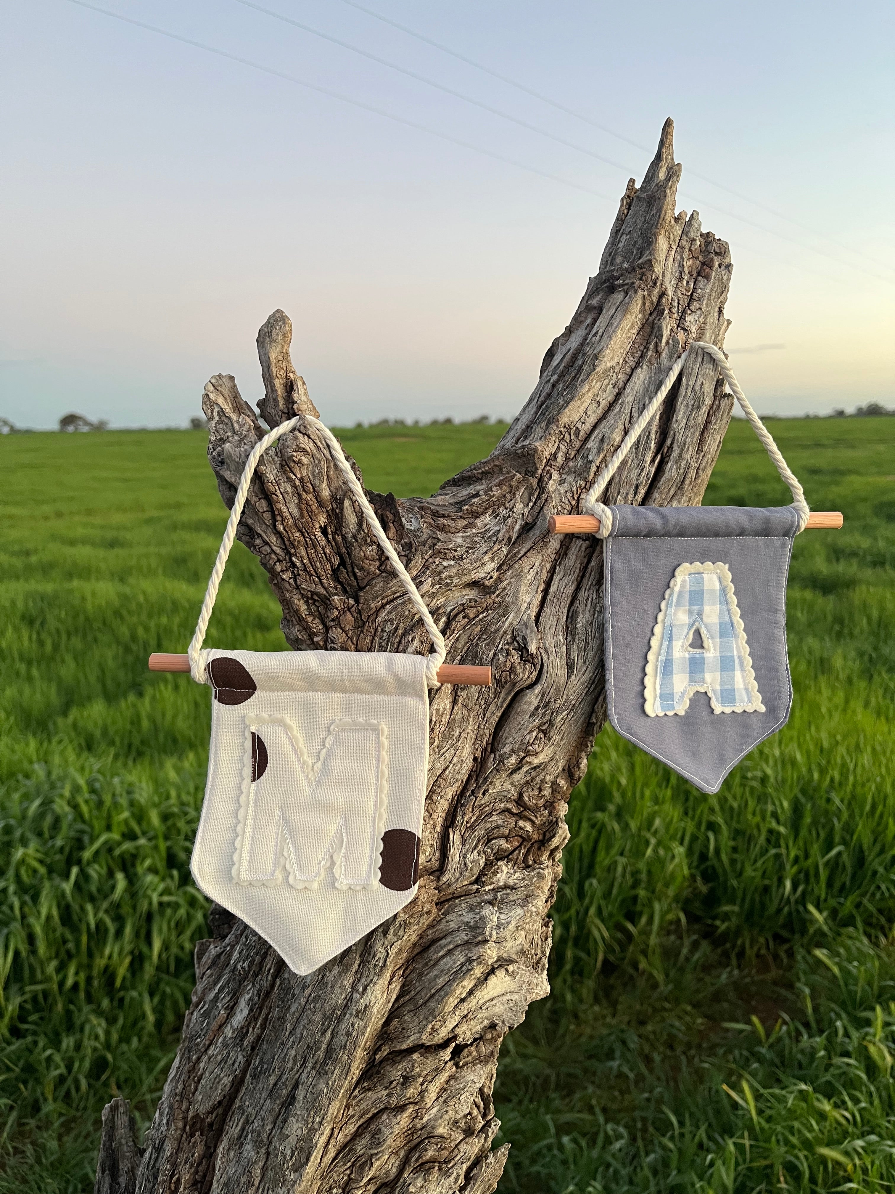 Individual letter bunting