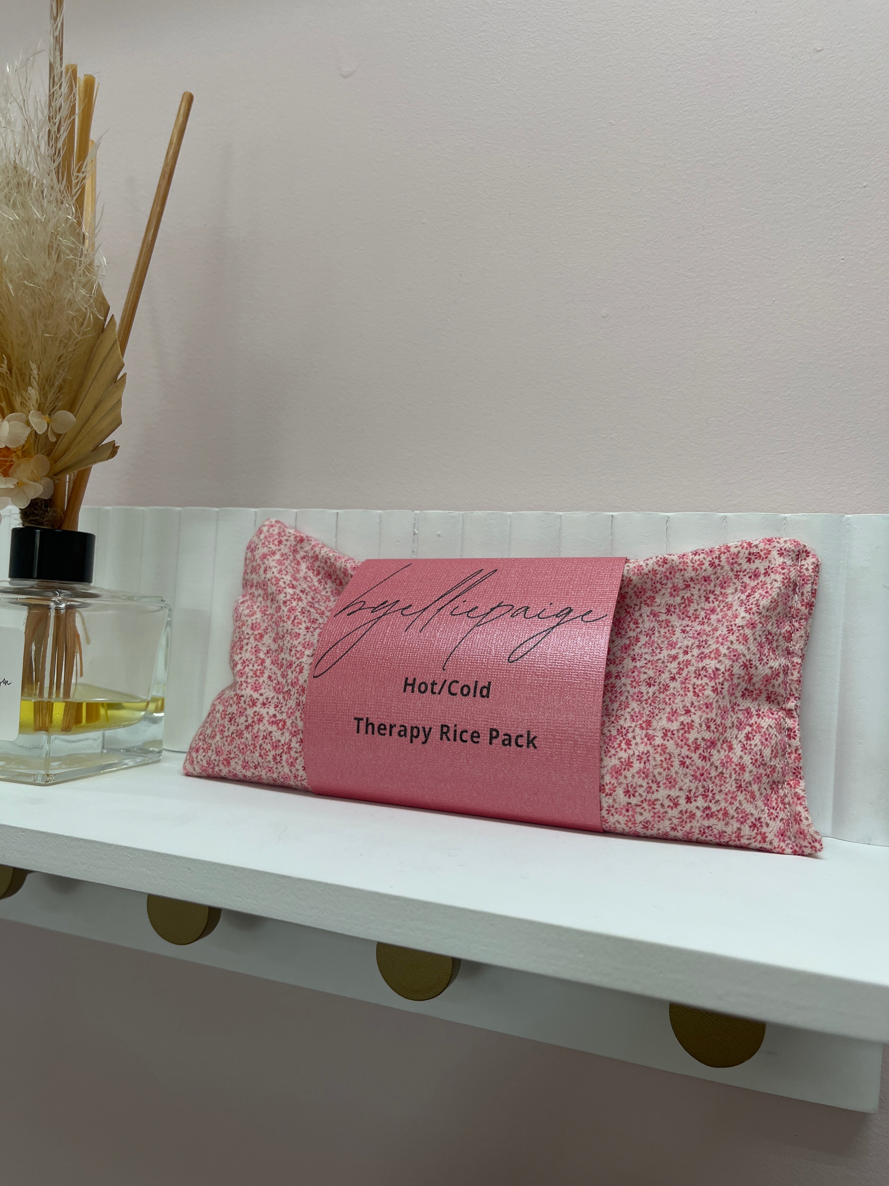 Dark pink floral heatpack