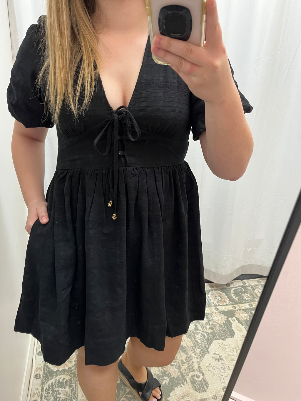 Black sleeve dress