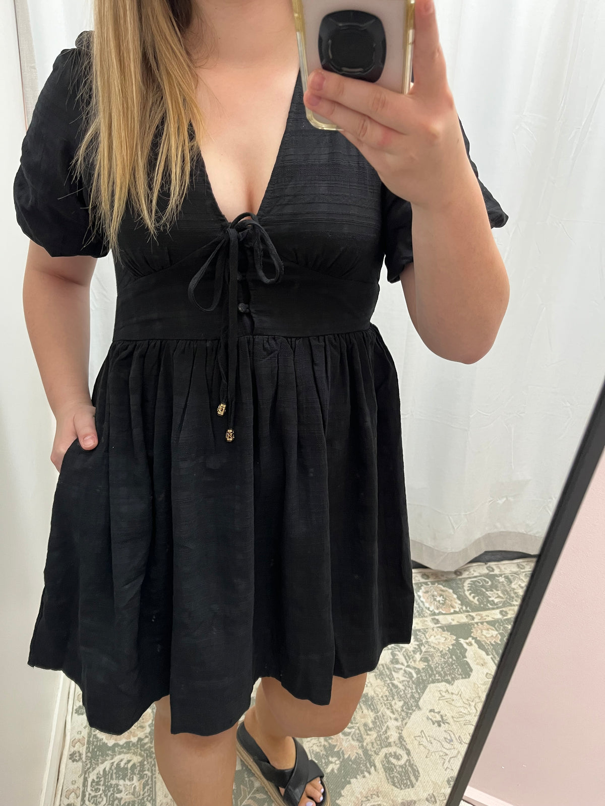 Black sleeve dress