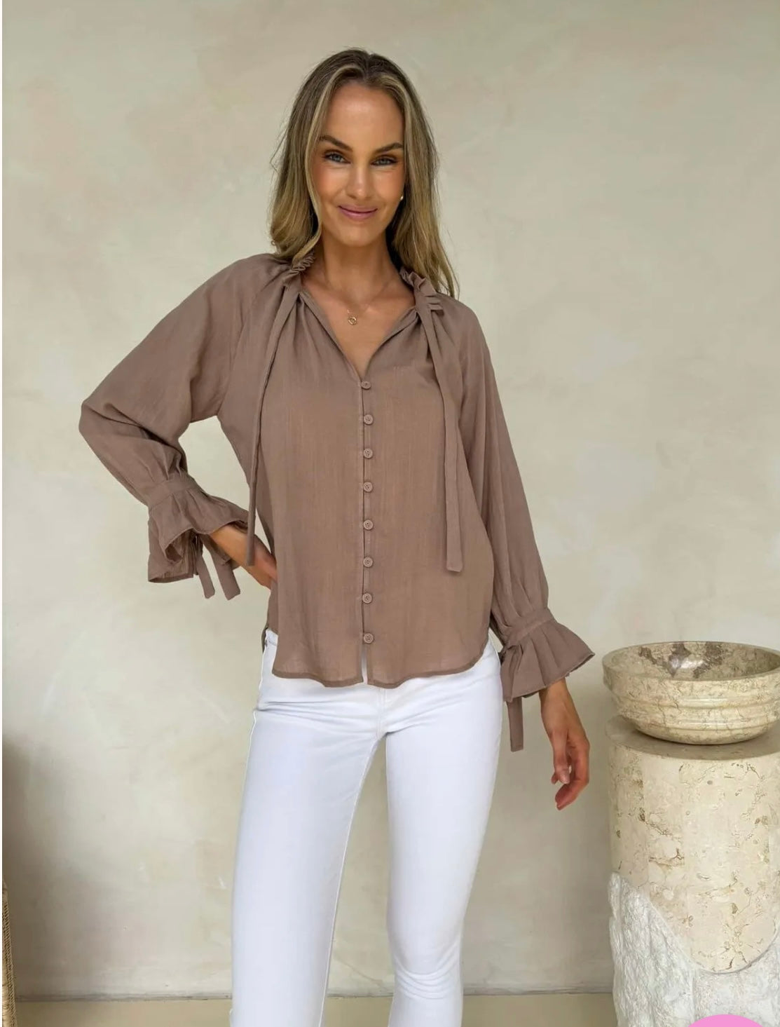 Mocha blouse image 0
