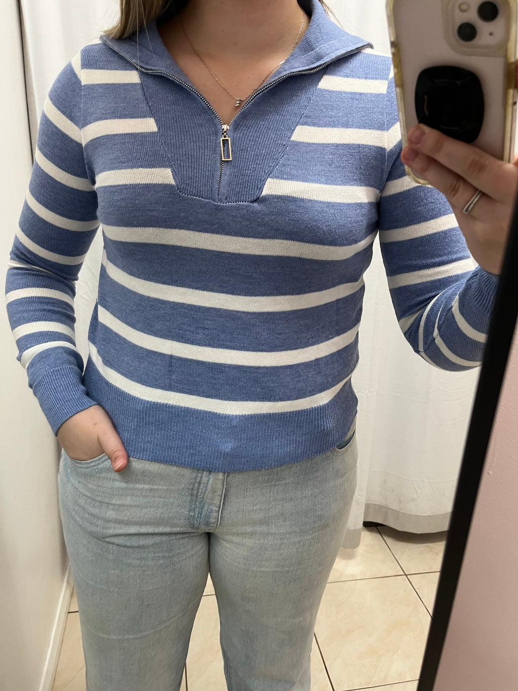 Stripe knit top