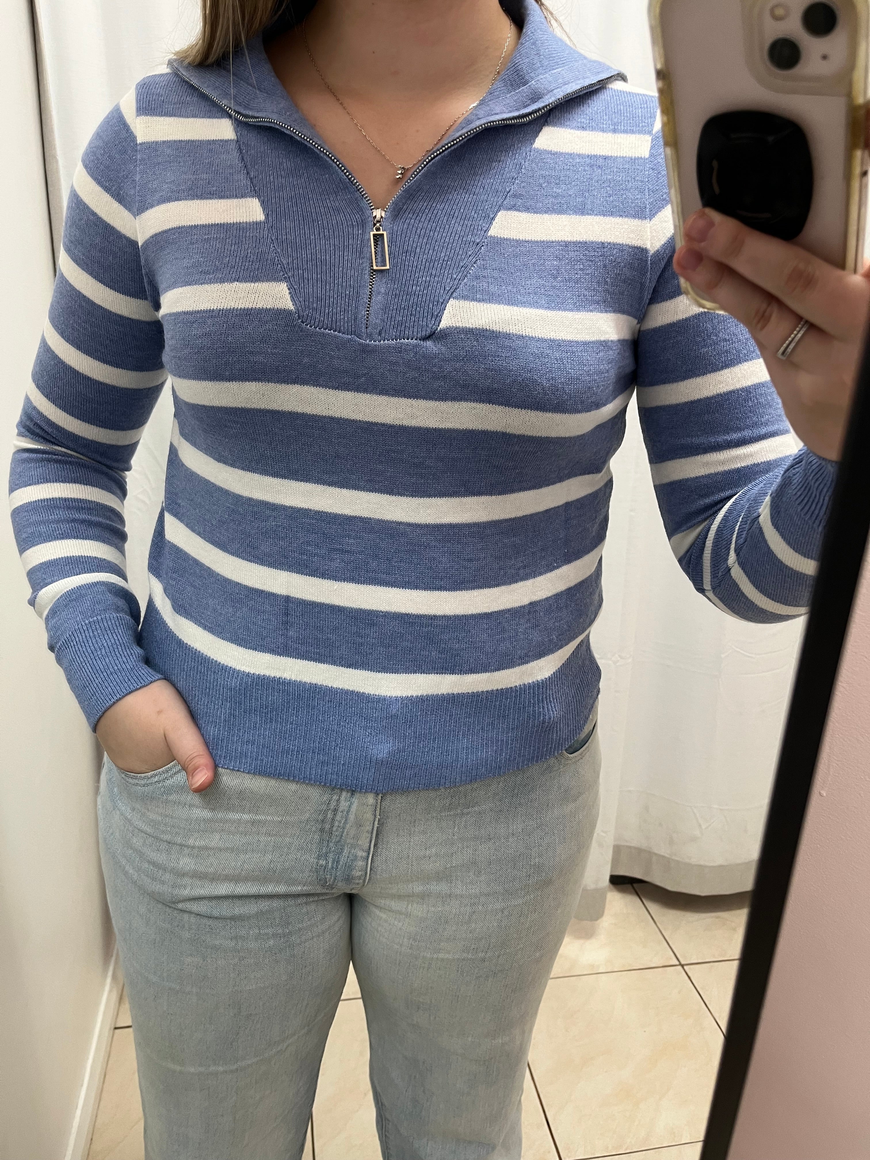 Stripe knit top