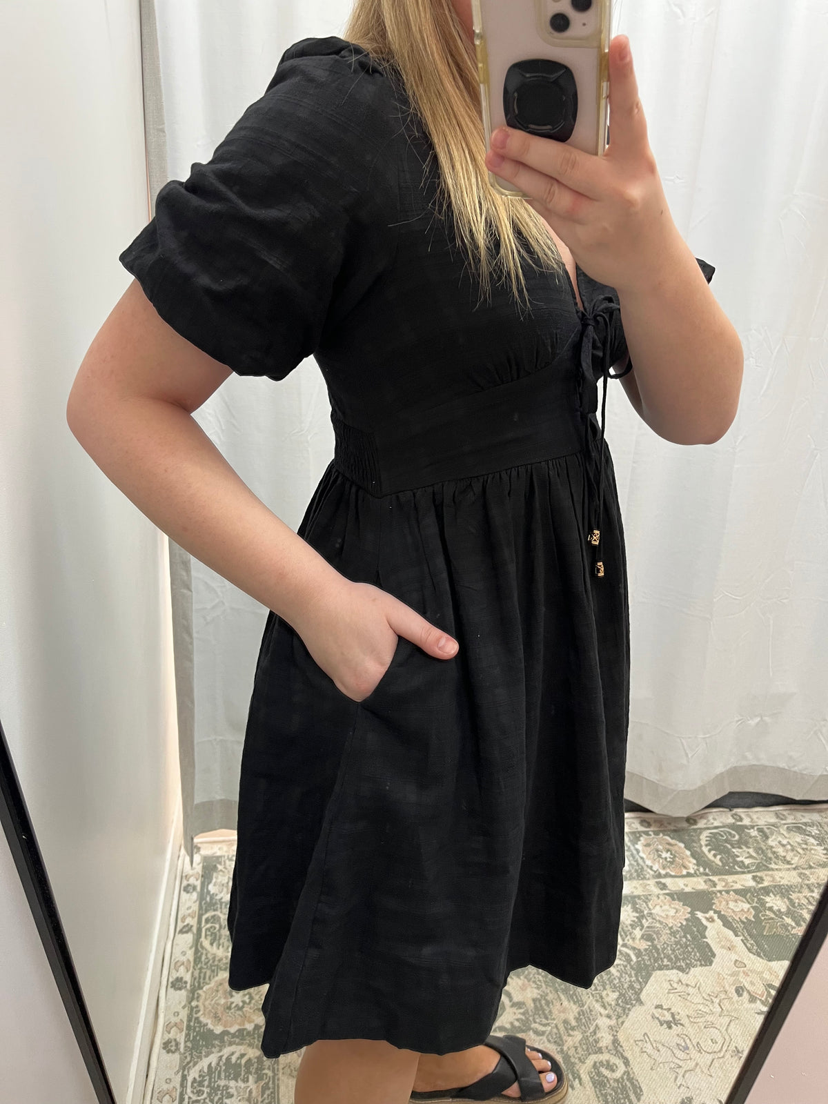 Black sleeve dress