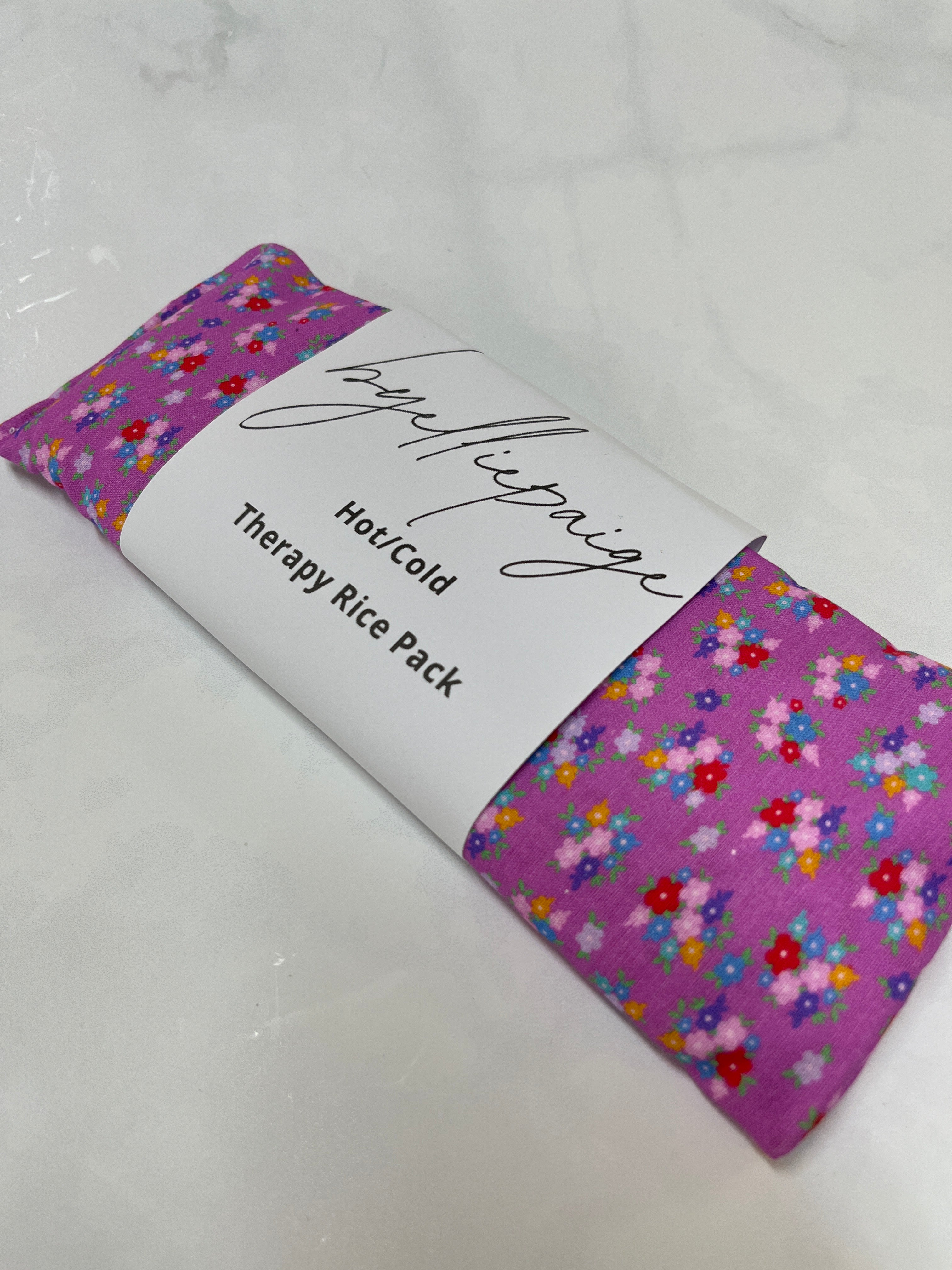 Purple floral heat pack