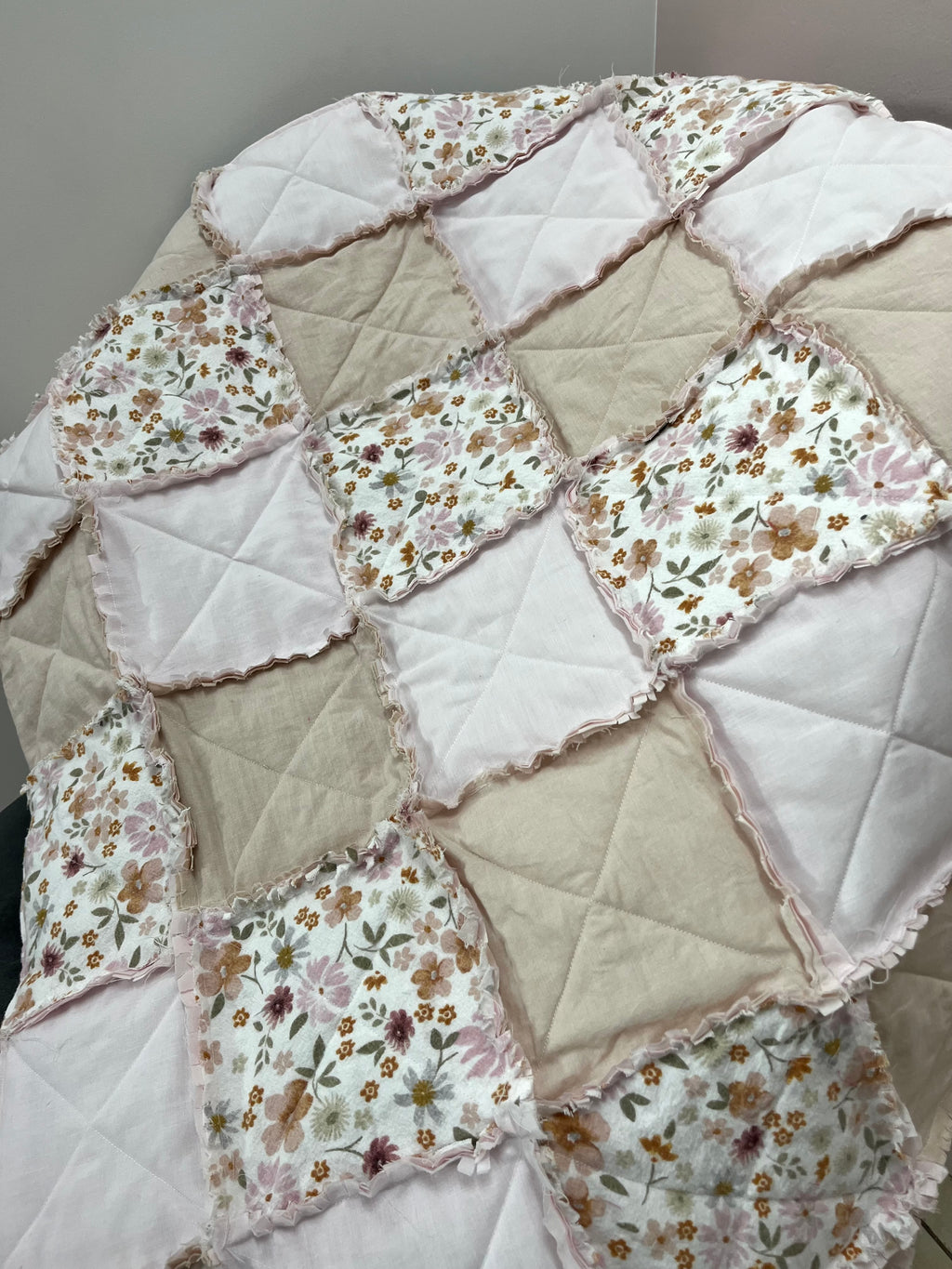 Handmade baby rag blanket