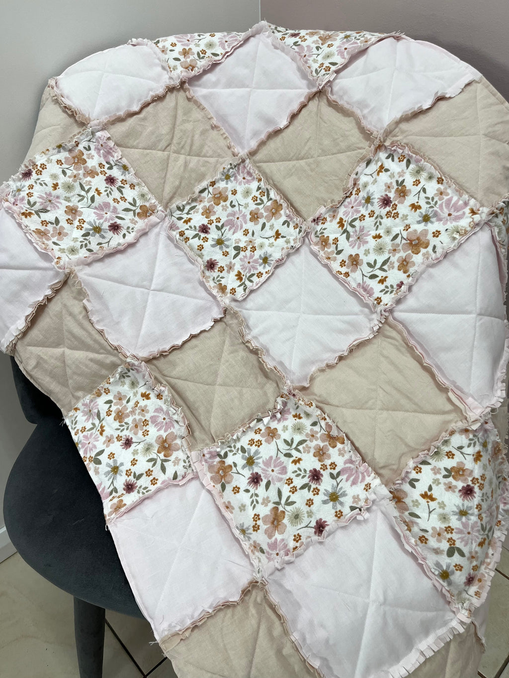Handmade baby rag blanket
