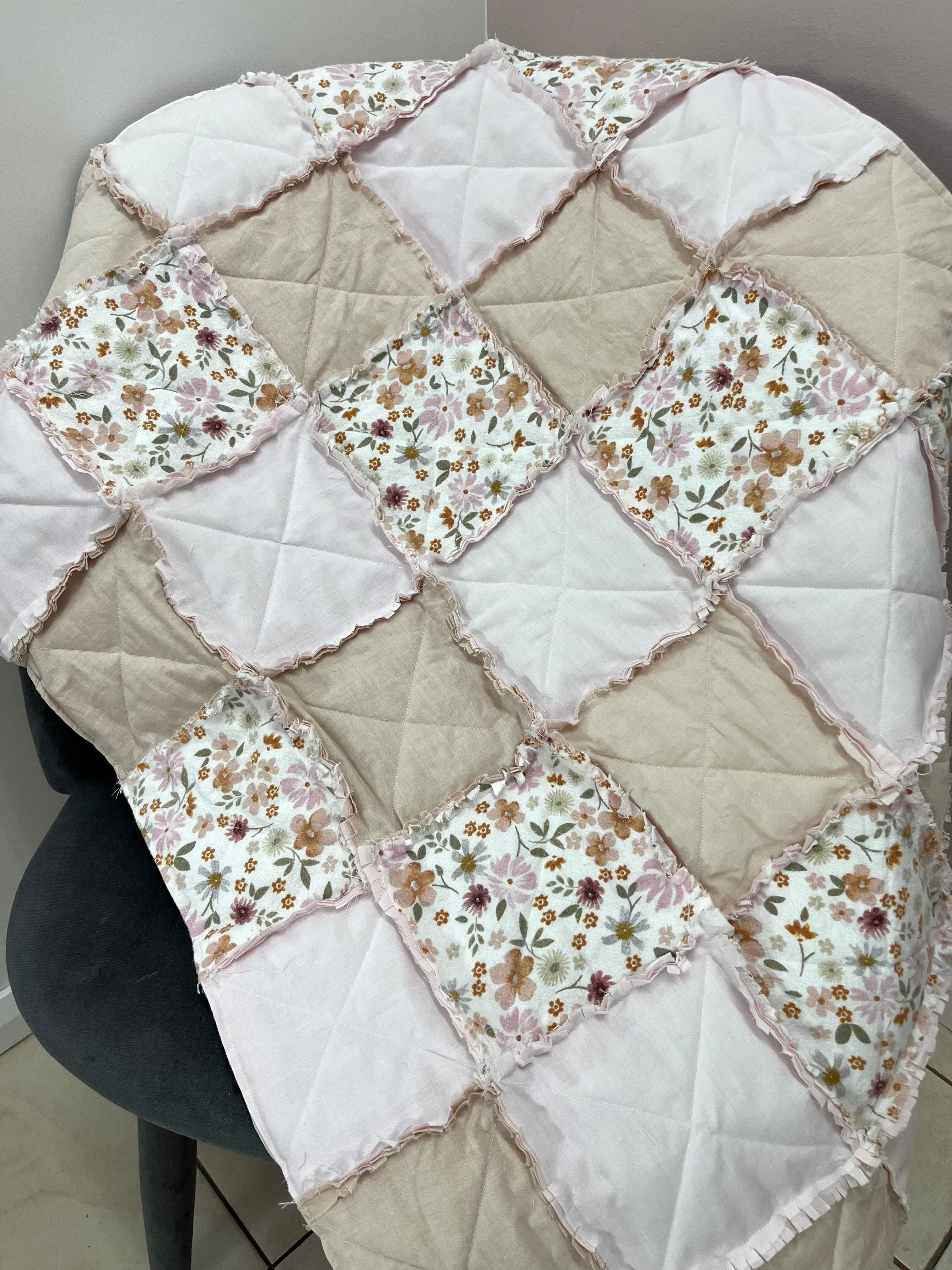Handmade baby rag blanket