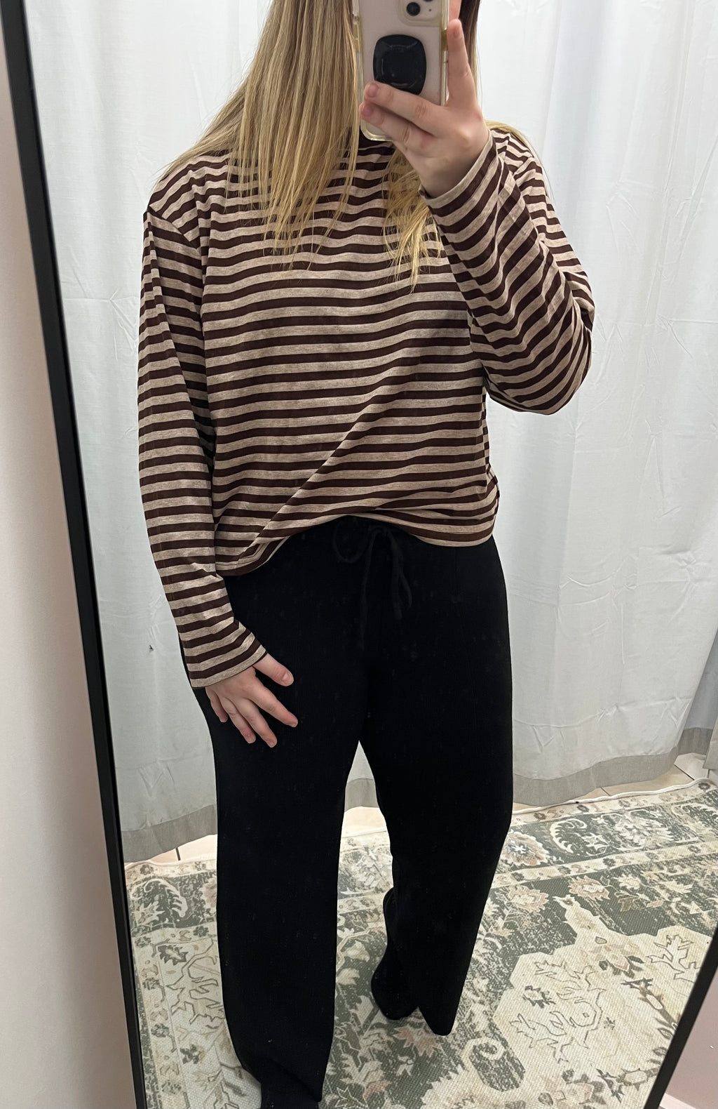 Choc stripe tee