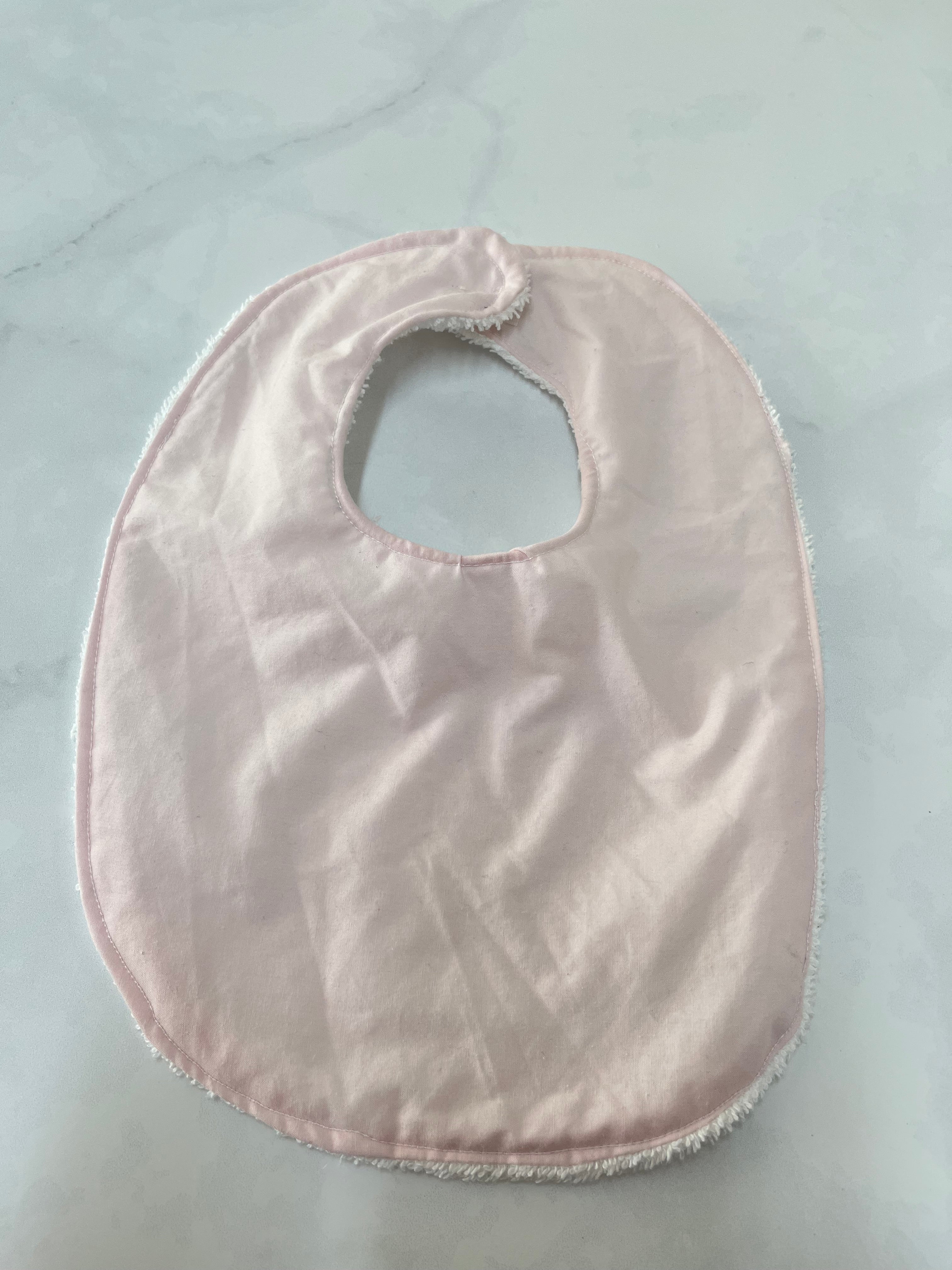Pink baby bib
