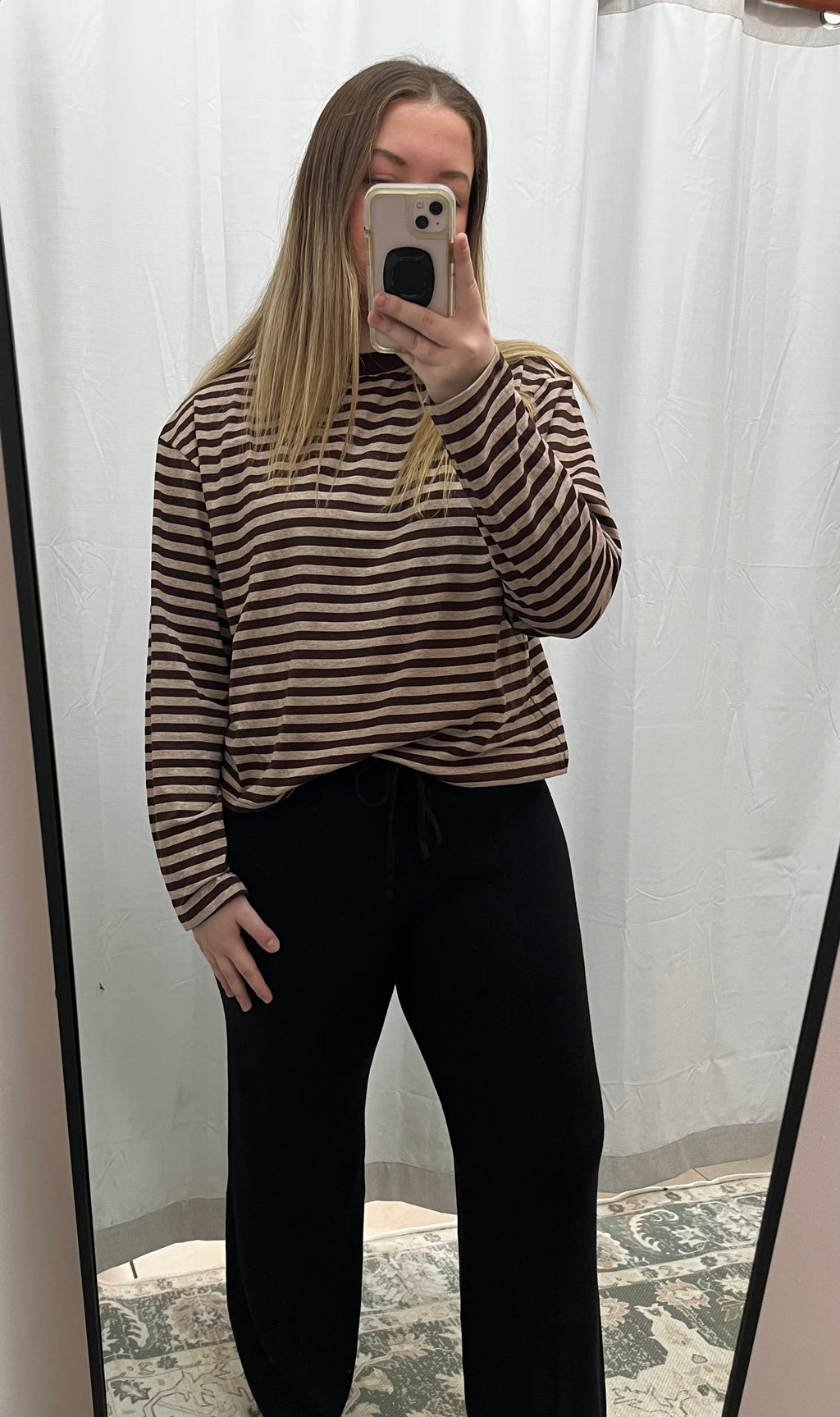 Choc stripe tee