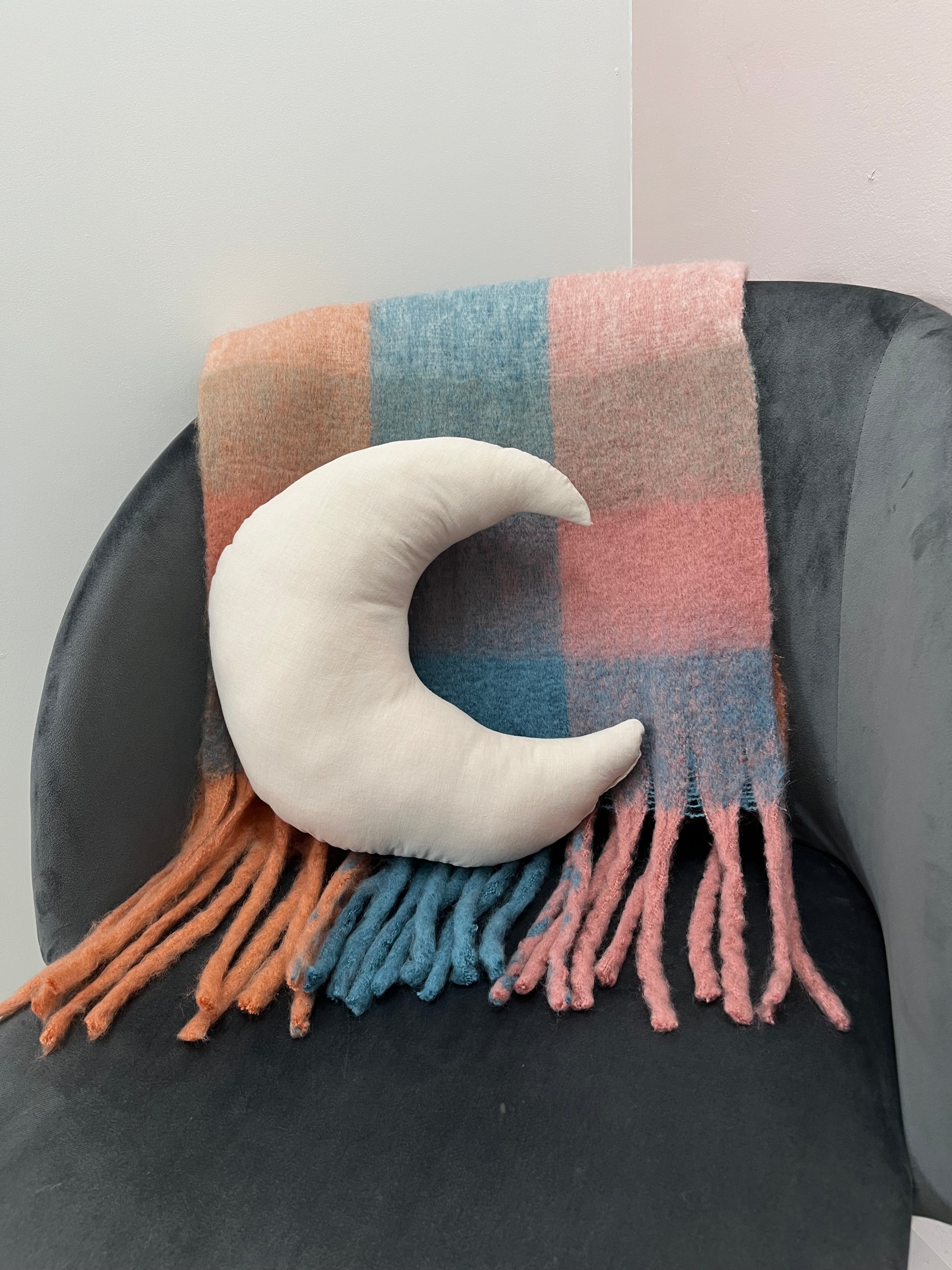 Pink moon pillow