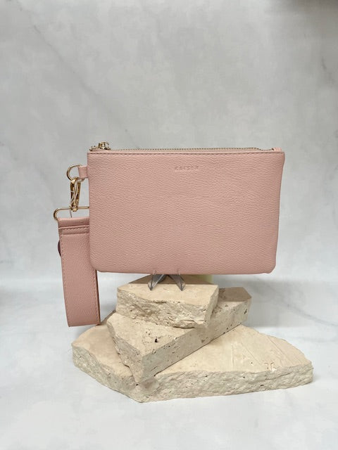 Pastel pink clutch