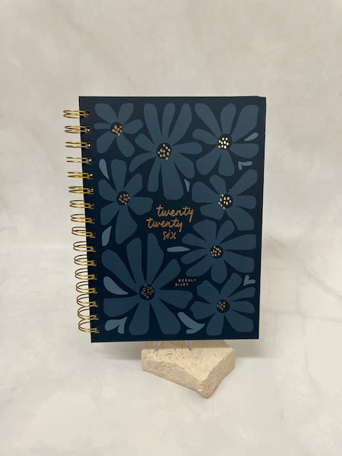 A5 navy blooms weekly diary