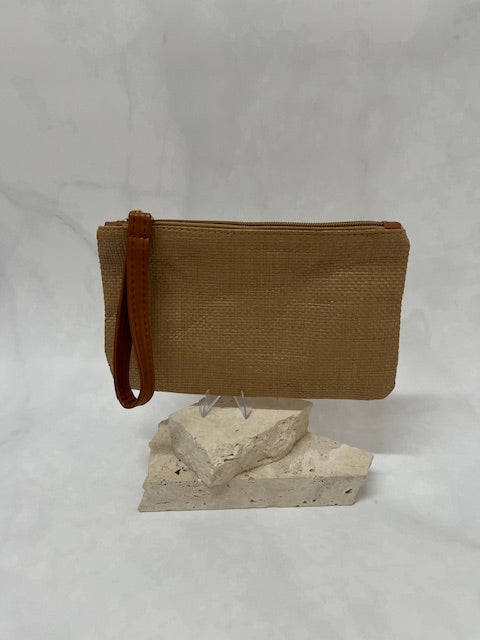 Sorrento natural zip pouch