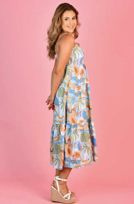 Ellie midi dress paraiso blue