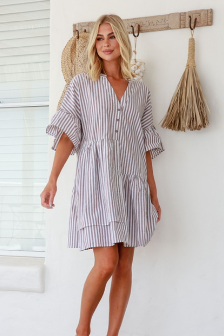 Stripe hem dress