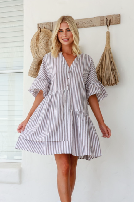 Stripe hem dress