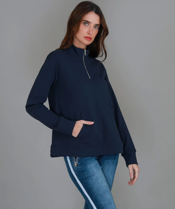 Gianna half zip sweater ink