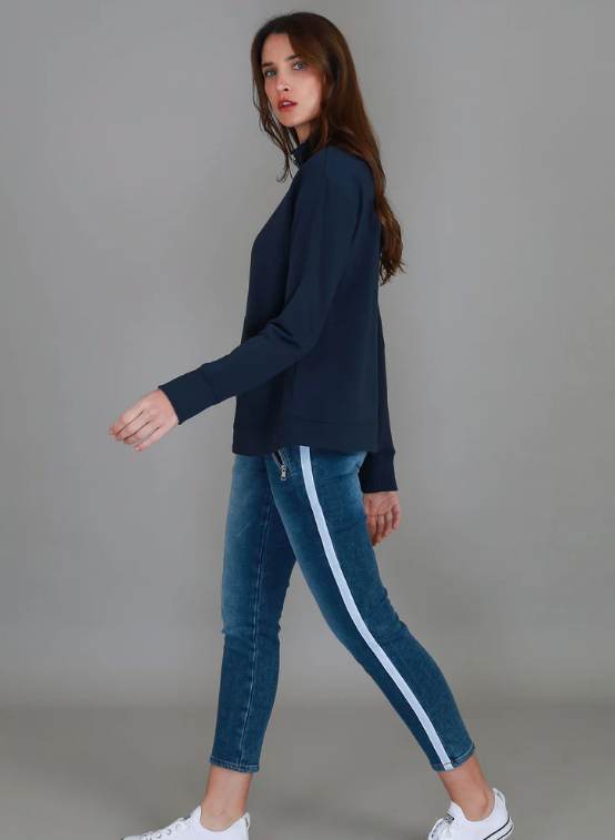 Gianna half zip sweater ink
