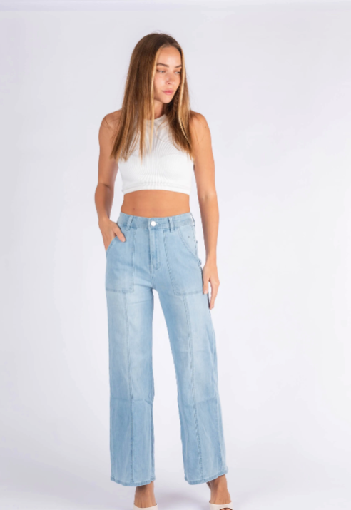 Seam front jean