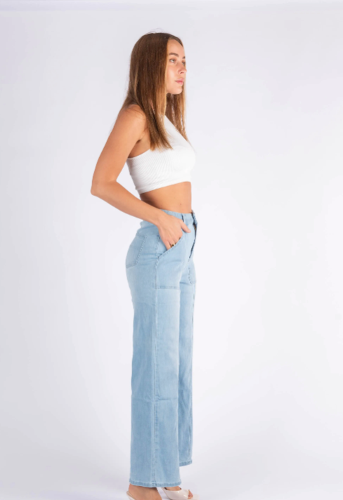 Seam front jean