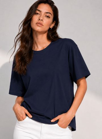 Cotton t shirt- Navy