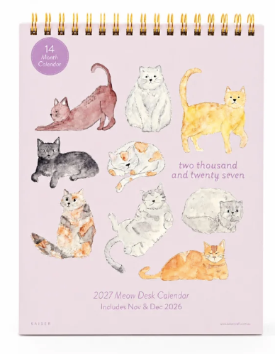 Meow 2027 desk calendar