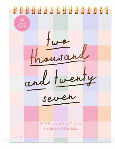Sherbert 2027 desk calendar
