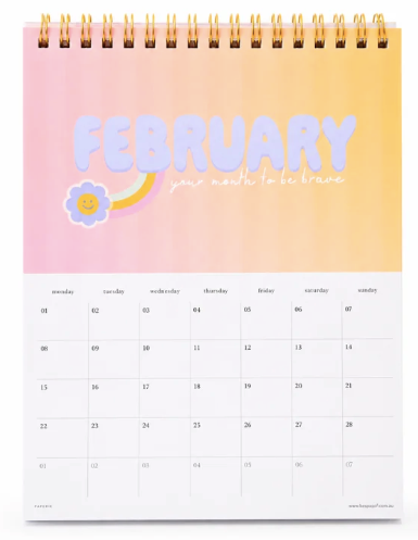Sherbert 2027 desk calendar