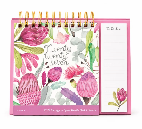 Eucalyptus 2027 weekly desk planner