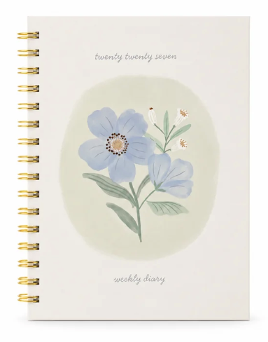 Vintage floral 2027 weekly diary