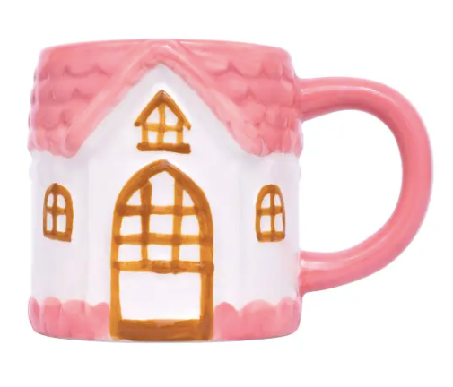 Cottage grove pink house mug