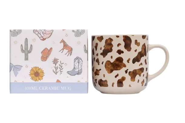 Saddle & bloom cow mug
