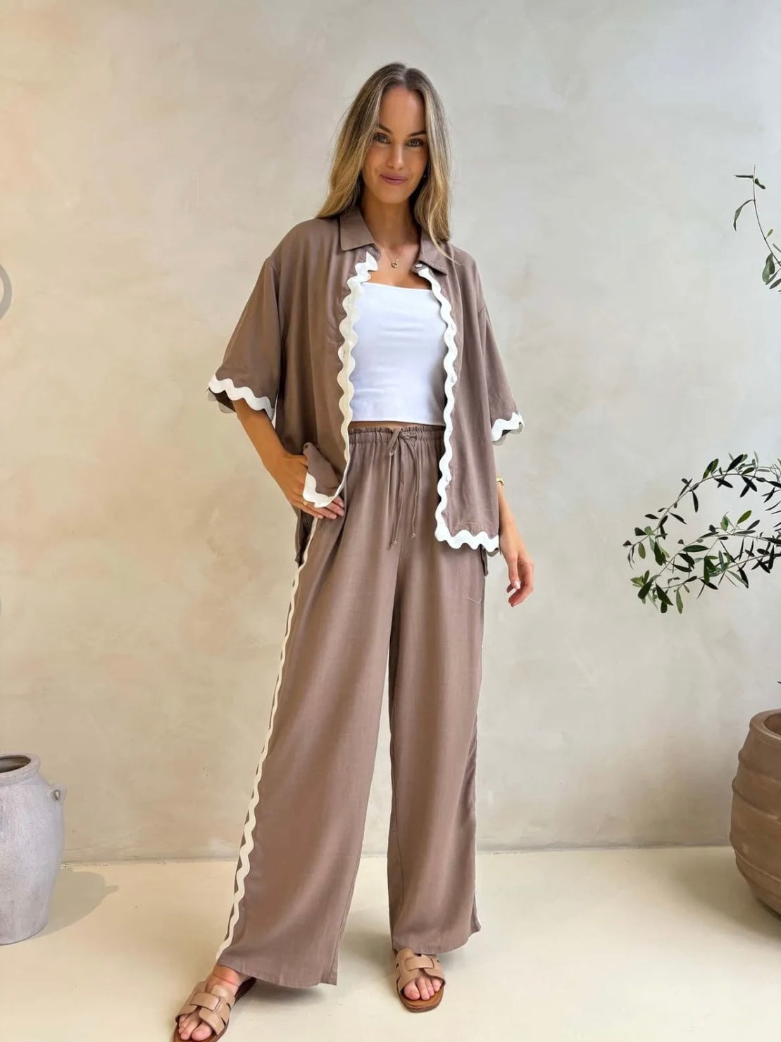 Ric rac linen pant image 0