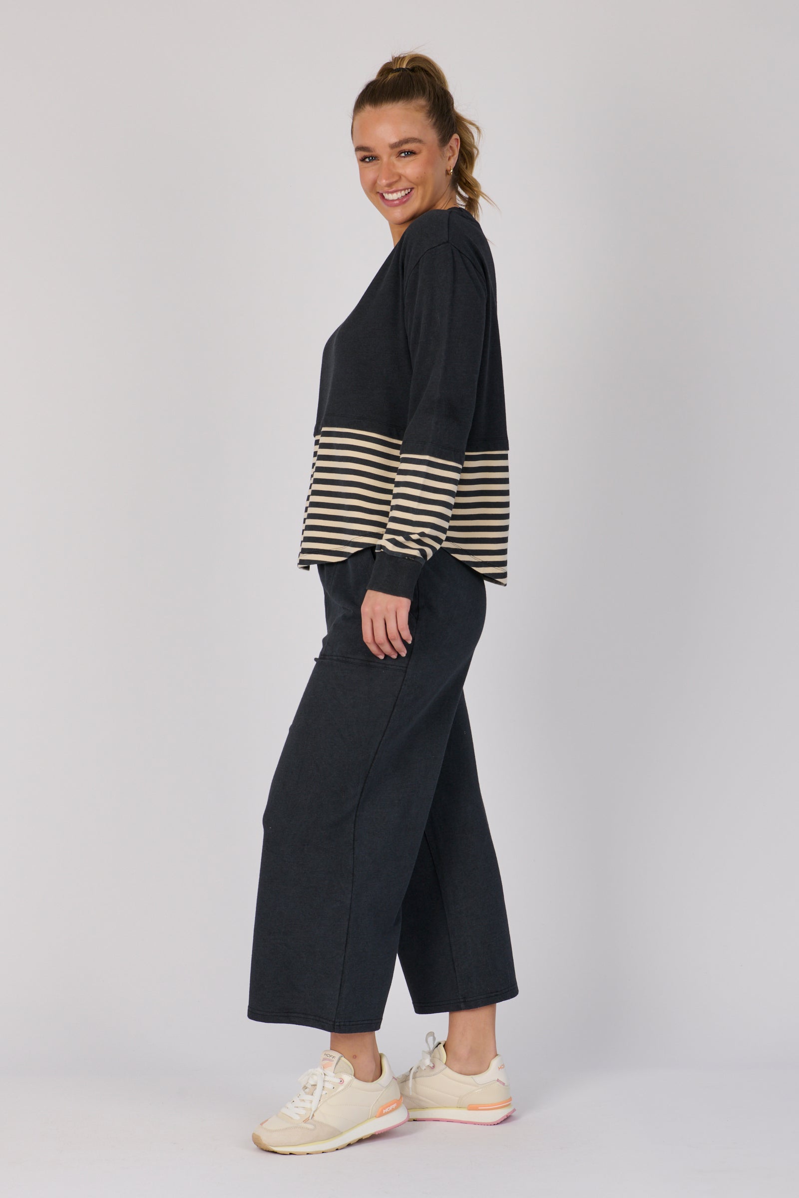 Black long sleeve top image 1