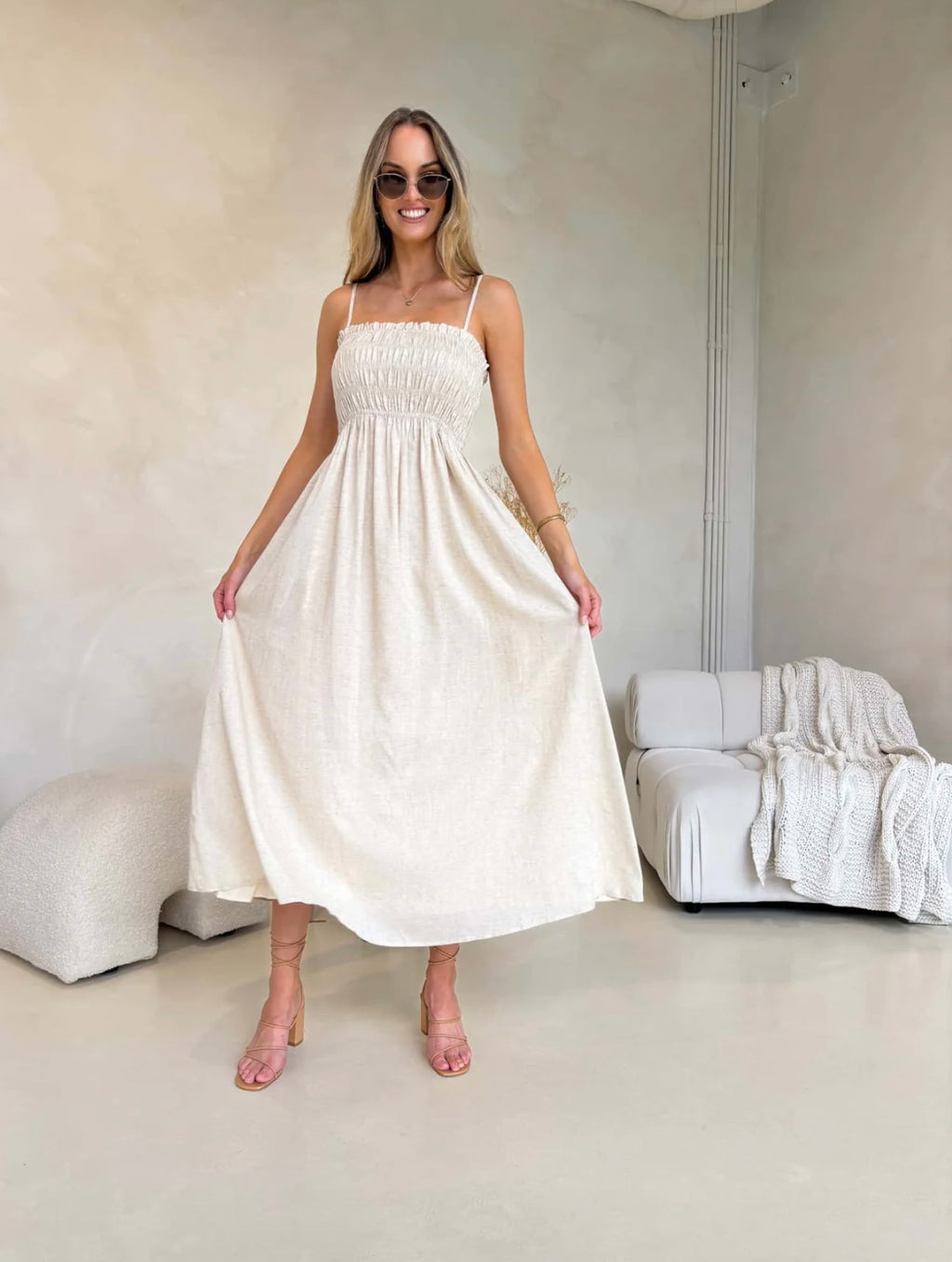 Palm cove beige dress image 3